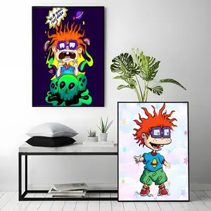 animated series Rugrats Poster HD Heavy-Duty Self-Adhesive Waterproof Wall Decor – Tool-Free Install, Durable & Reusable Conceals Wall Flaws | Elevates Home Style | Ideal for Living Rooms, Bathrooms & Kitchens, Beautiful Illustrations