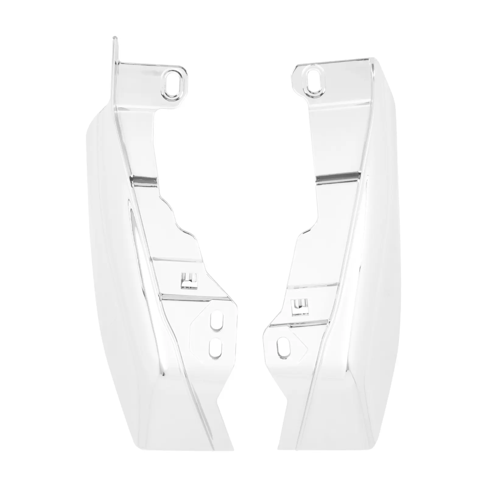 100% Brand New Chrome Mid-Frame Air Heat Deflectors, 1 Pair ABS Custom Fit For Harley 2017-2023 Touring Electra Glide Road Glide
