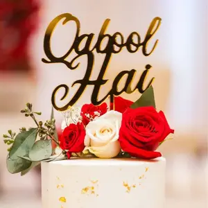 Acrylic Qabool Hai-Nikkah-Wedding Cake Topper