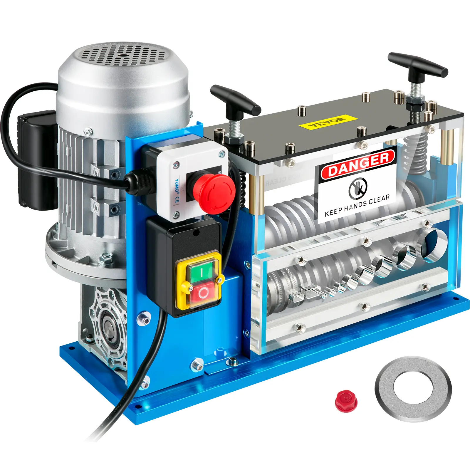 【fathersdaygift】VEVOR Electric Wire Stripping Machine 370W 0.06 inch -1.5 inch Automatic Motorized Cable Stripper with 75 ft/min Speed11 Channels 10 Blades Strip MachineryScrap Handling Tool for Recycling Copper, Tools And Gadgets, Work Tools,father'sdayg