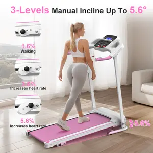 Multifunctional and Foldable Walking Pad with Handle Bar Model JK106N, Incline Treadmill for Home Office, 10KM Top Speed, All-in-1 Foldable Treadmill with Extra Wide Running Belt,  LED Display