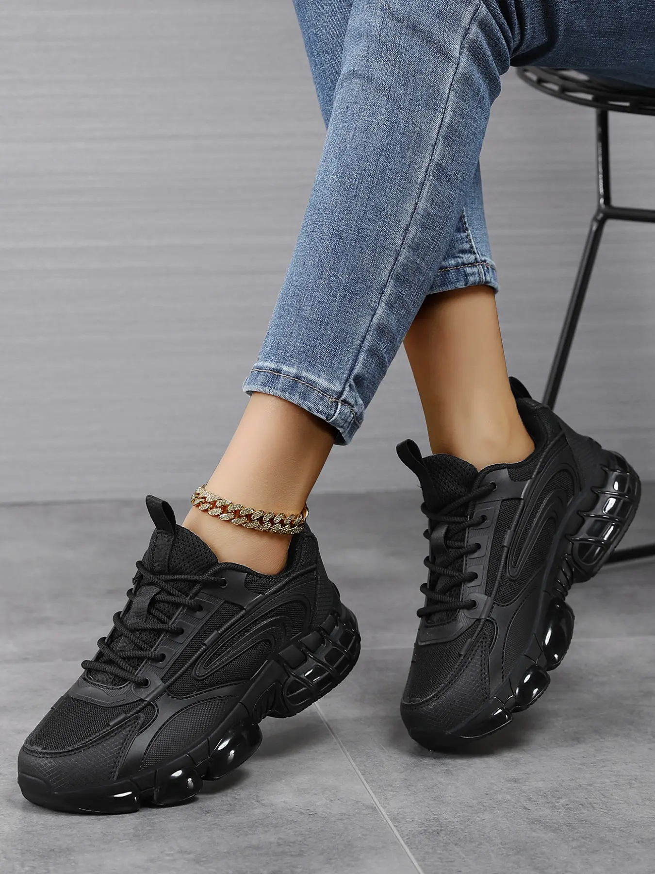 Women's Breathable Mesh Sneakers, Casual Sport Shoes, Height-Boosting Shock-Absorbing Outdoor Running Shoes, Unisex Couple Sports Shoes, Athletic Running Shoes, Workout Sneakers