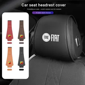 Car Seat Pillow Cover Auto Headrest Protective Shell For FIAT Abarth 500 Ducato Panda Grande Punto Tipo Pulse Strada 600 500L