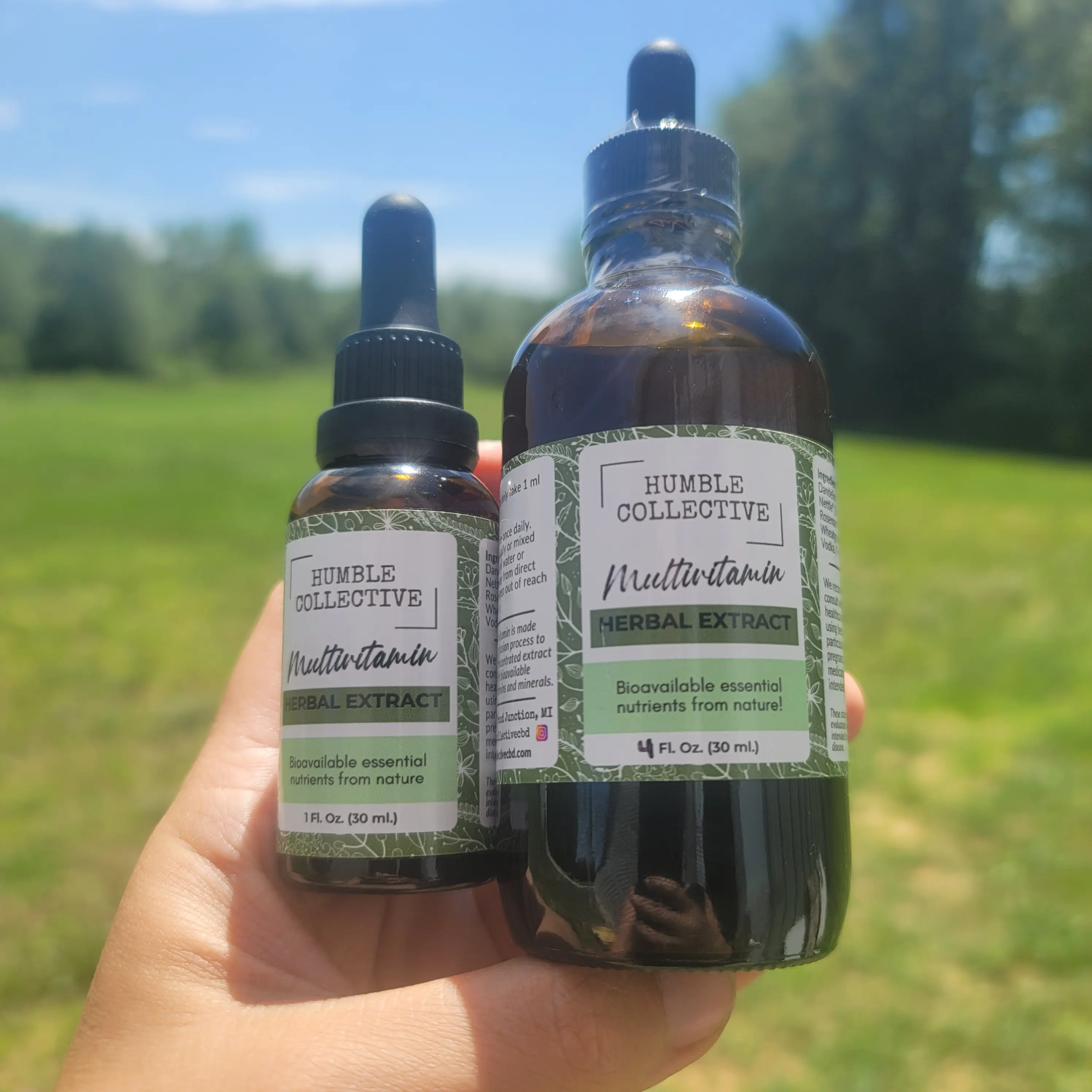 Multivitamin Herbal Extract | Dandelion, Nettle, Spirulina Nutrient Tincture (1 oz or 4 oz)