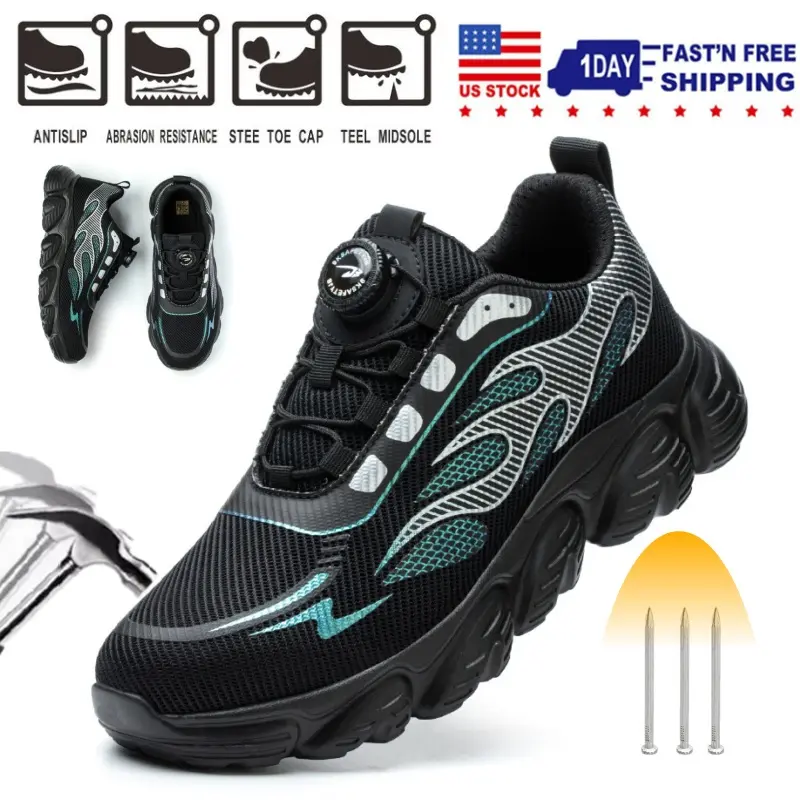 Men's Steel Toe Safety Work Shoes Boots Anti Smashing Indestructible Sneakers