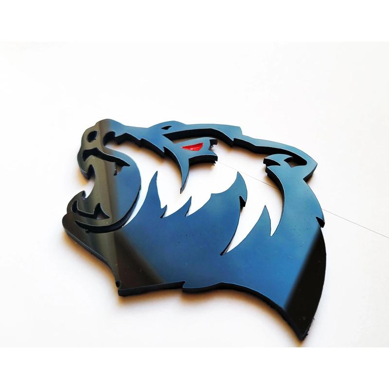 2x HellBear Bear Redeye Badge Logo Emblem for Dodge SRT RAM TRX Challenger Charger Jeep