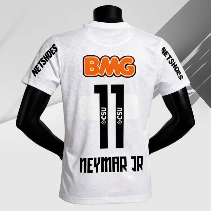 11 12 Home NO.11 Short Sleeve Jersey Retro Soccer Jersey White Fans Version