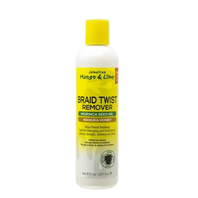 Jamaican Mango & Lime Braid Twist Remover - 8oz Haircare Product for Dry Hair, Conditions, Softens, Strengthens, Detangles (Mousse & Gel)