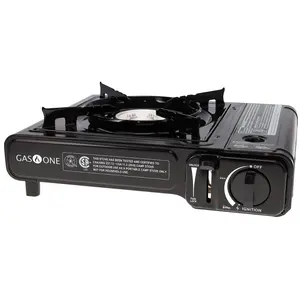 GasOne GS-1000 7,650 BTU Portable Butane Gas Stove Automatic Ignition with Carrying Case, CSA Listed