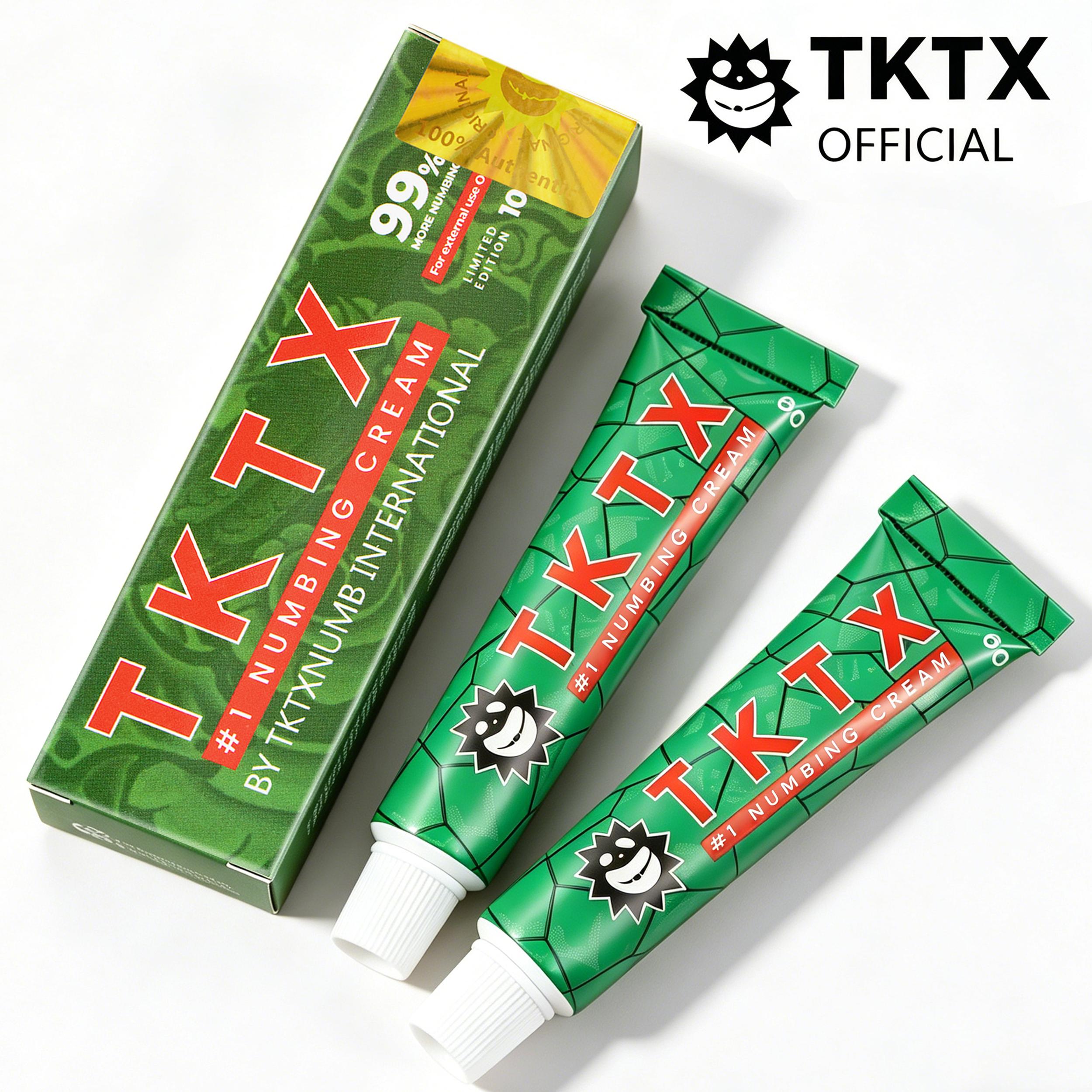 TKTX Tattoo Numbing Cream 2 Pack| Limited Edition 99% Very Strong | Tattoos | Laser Removal | Waxing | Eyebrow Threading | Cosmetic Cream 10g.