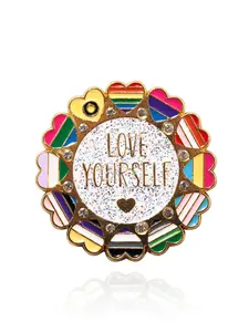 Colorful Heart Shaped Brooch, Fashionable Glitter Brooch for Women & Men, Enamel Pin Suitable for Backpacks, Jeans, Scarves, Hats Decoration, Fashion Accessory, Durable Metal Pins, Elegant Brooch