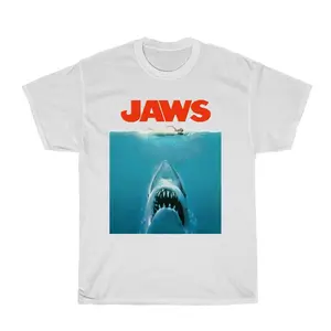 JAWS Movie Poster T-Shirt - Amity Island Shark Tee,  Sharks, Amity Island T-Shirt, Jaws T-Shirt, Movie T-Shirt, Soft Touch, Feels Like a Favorite, Retro Styles, Bring Back the Classics