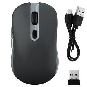 Wireless Mouse, Rechargeable Wireless Mouse with USB Receiver, Ergonomic Design Optical Mouse for Laptop, PC, Computer, Silent Mouse, Optical Sensor Mouse, Wireless Rechargeable Mice