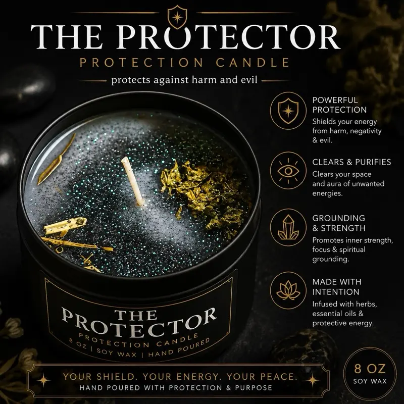 The Protector soul script candle