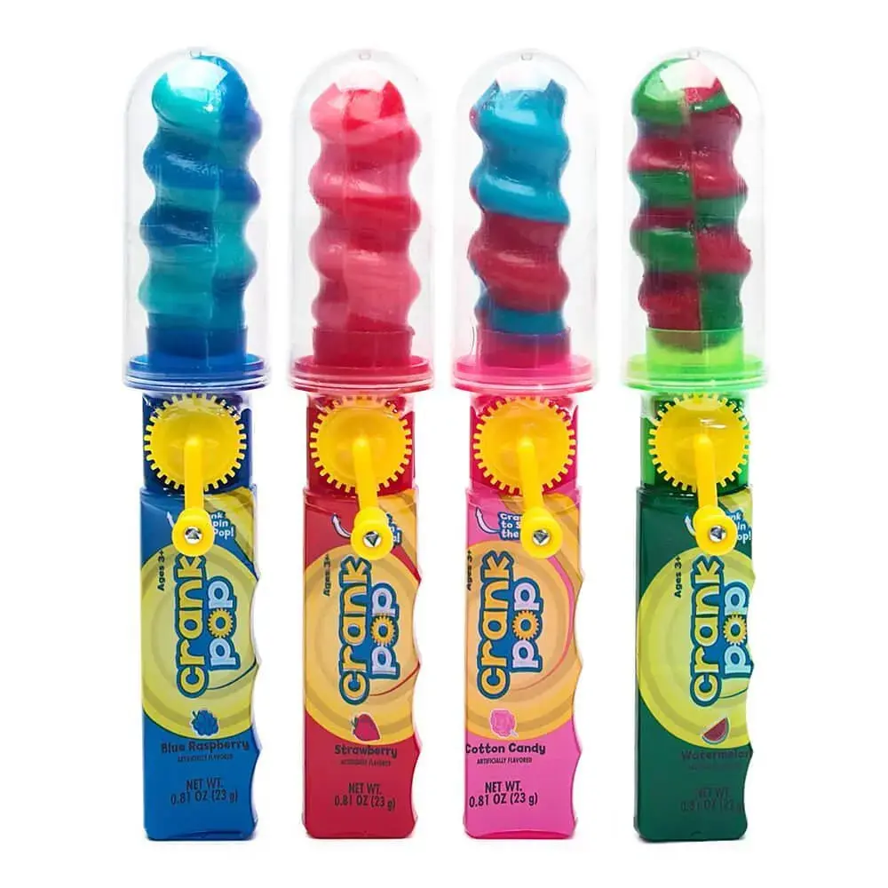 Crank Pop Spinning Lollipops: 16-Piece Display Crank Pop Spinning Lollipops: 16-Piece Display