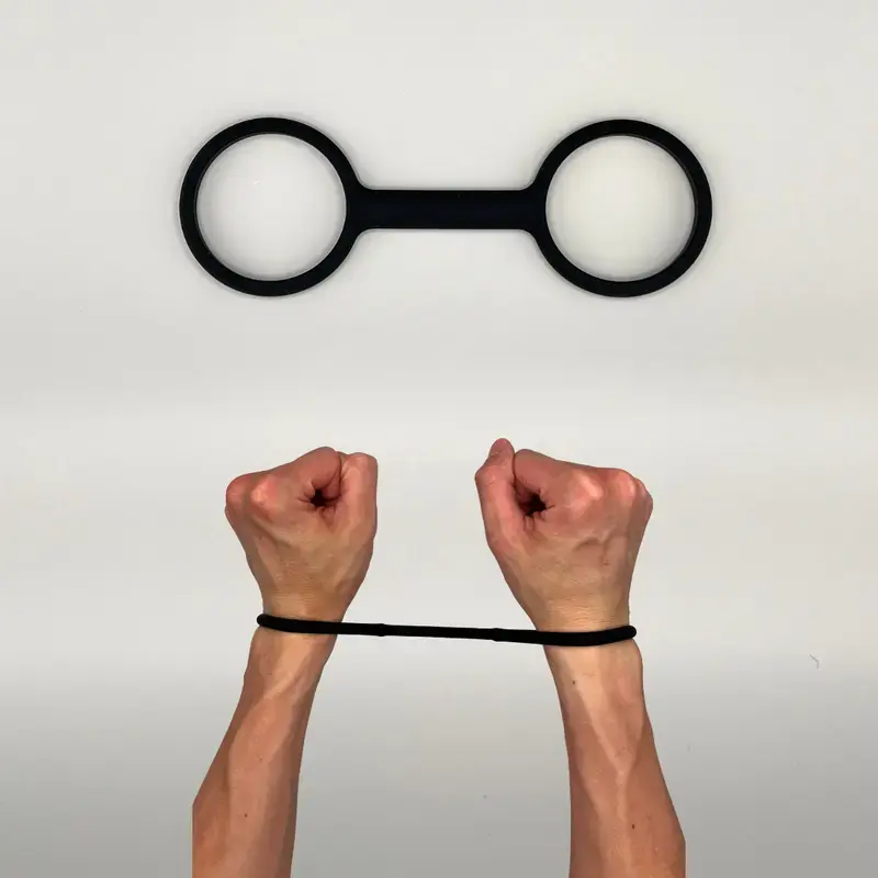 Unisex Slip-On Silicone Handcuffs - Soft, Stretchable, Adjustable-Fit Novelty Gag Toy, 2.3 in Inner Diameter, Durable Prank & Game Accessory for Pranks, Friends, Family (All Seasons)