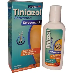Tiniazol Anti Dandruff Shampoo with Ketoconazole 2% Clean Fresh Scent Haircare Cleanser for Seborrheic Dermatitis & Hair Loss Conditioner