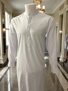 Afghan Parahan Tunban for Men – Premium Grace Fabric – White – X-Large