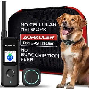 GPS Tracker for Dogs No Subscription, GPS Location Without Cell Network, Suitable for Open Areas with Poor Network Signals No Monthly Fee IP67 Waterproof (Tracker 2)