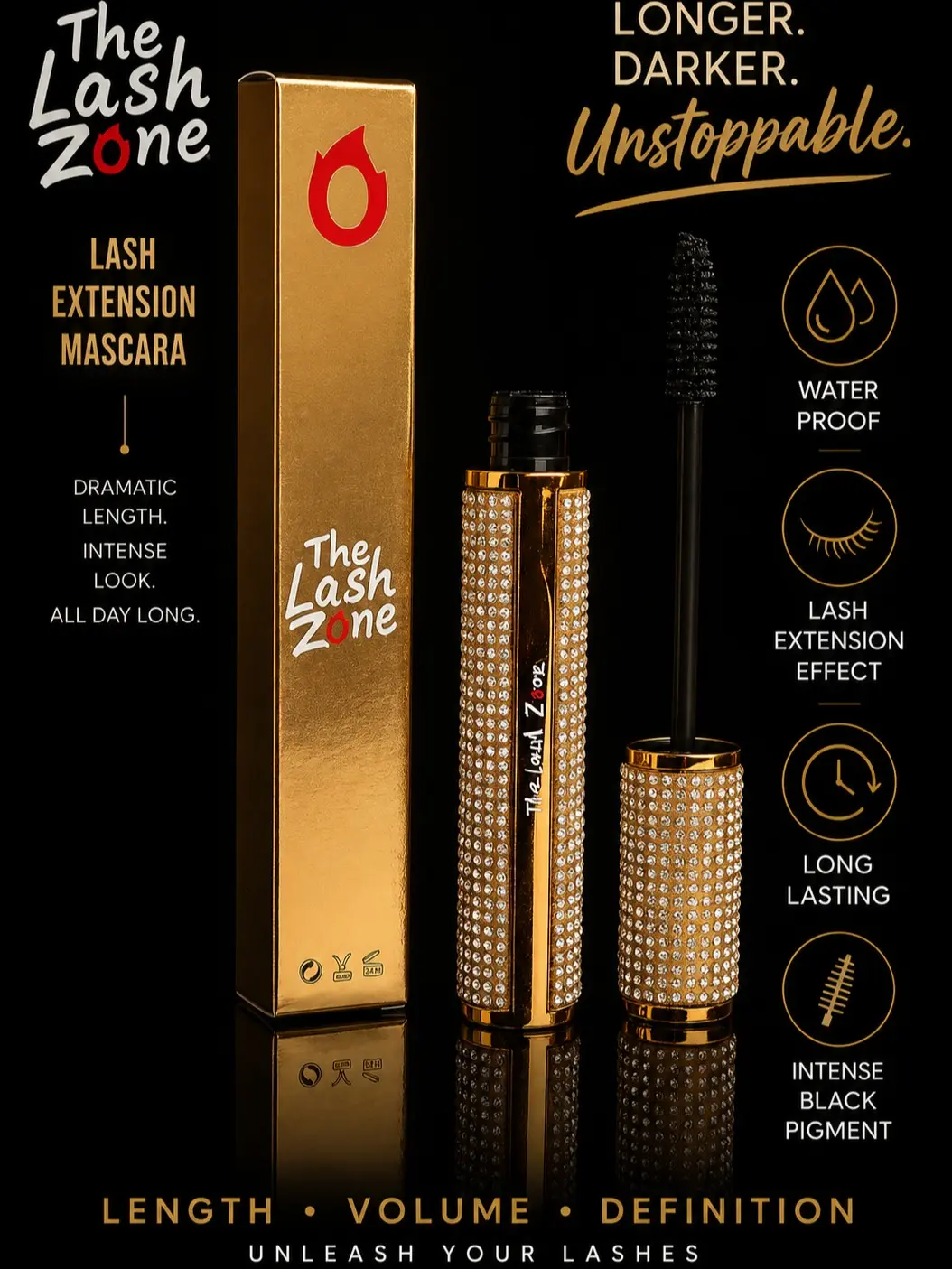 The Lash Zone 10 Ml Versatile Lash Enhancer with Built-in Adhesive for Easy Application and Stylish Look