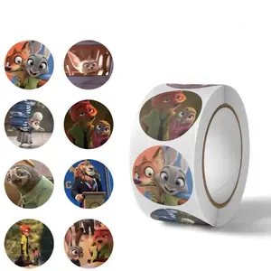 500pcs Zootopia Stickers Set, Cute Cartoon Reward Toys for Girls, Decorative Journal Stickers, Perfect for Handwriting Supplies