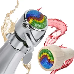 Waterfall Champagne and Wine Stopper Bundle—1 beautiful Champagne Stopper and a matching Wine Bottle Stopper, both packaged to give (or keep for yourself) Glass Utensils