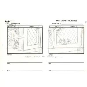 Chip n Dale Rescue Rangers Original Production Animation Storyboard Walt Disney FIRST EPISODE 1988 A68
