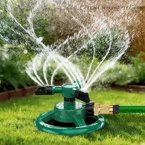 360 Degree Rotating Lawn Sprinkler, Automatic Garden Watering System, Large Area Coverage Irrigation, Heavy Duty Yard Sprinkler for Outdoor Spray, Adjustable Lawn & Garden Watering Device