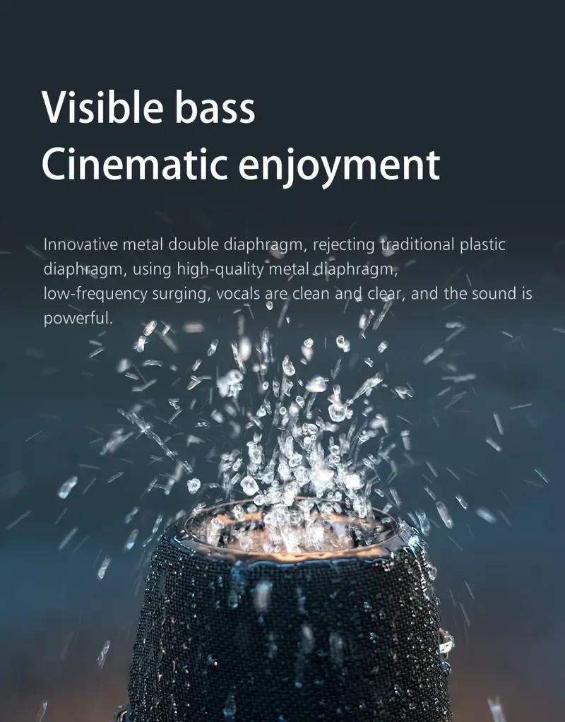 ZEALOTs S67 Portable Wireless Speaker, Large Power 60W High Volume Speaker, Waterproof Bluetooth-compatible Speaker for Outdoor, Indoor, Camping, Party, Portable Speakers