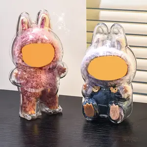 Clear Protective Cover for Plush Figures, Dustproof Scratch-Resistant Transparent Acrylic Hanging Display Box Organiser for All Sitting and Standing Series Plush Doll from 2019 to 2025, Backpack Pendant Protective Case Accessory (Doll Not Included)