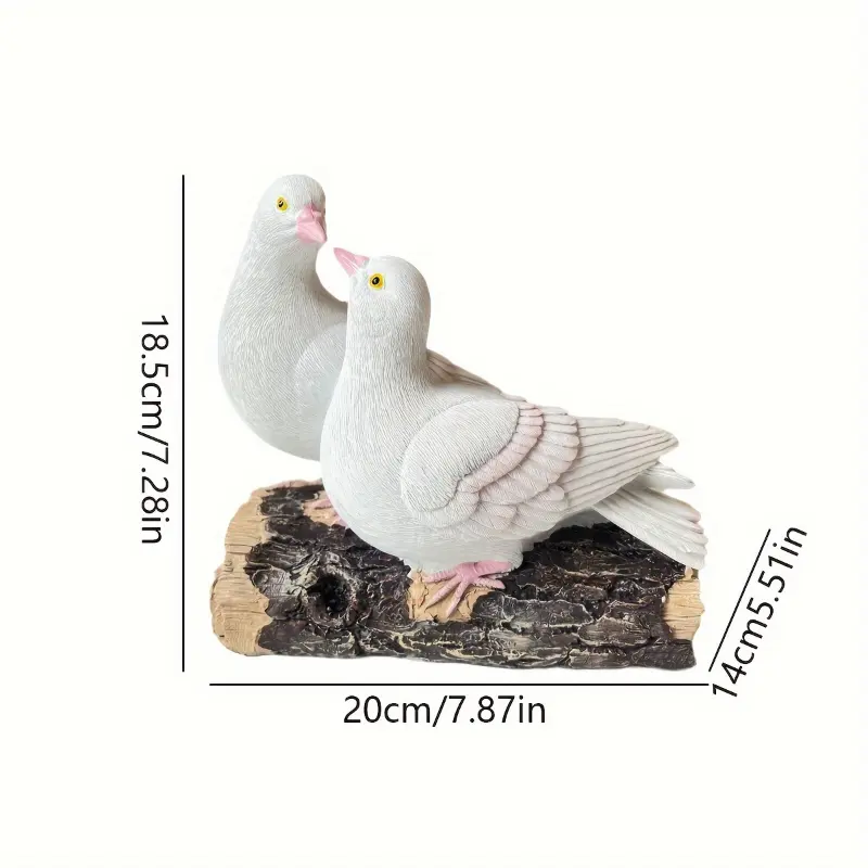 Charming Resin Pigeon Garden Statue - Floor Mount Home Decor Figurine, No Battery Needed, Ideal for Outdoor & Indoor Accent, Thanksgiving Decoration