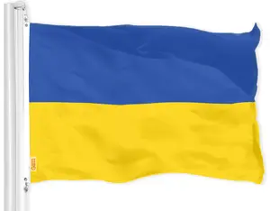 G128 Ukraine Ukrainian Flag | 2x3 Ft | LiteWeave Pro Series Printed 150D Polyester | Country Flag, Indoor/Outdoor, Vibrant Colors, Brass Grommets, Thicker and More Durable Than 100D 75D Polyester