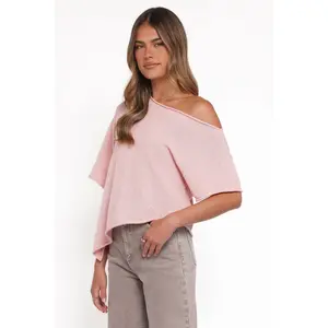 Ardena Boucle Knit Top - Pink