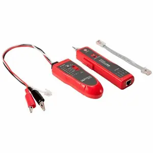 Monoprice Tone Generator with Probe Kit - Identifying Circuit Breaker, Open Circuit Testing, Short Circuit Testing, Crossed Pair Testing, Network Mapping, Tone Detection - Network (RJ-45) - Network (RJ-11) - Twisted Pair - 9V
