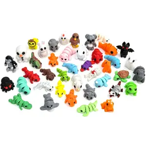 10 Mini Animal Collectible Figurines Set, 3D Printed Articulated Flexible Fidget Toy, Cute Animal Toys for Home & Office Decoration, Decorative Fidget Figurine