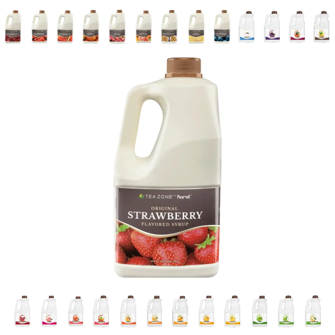 Tea Zone Syrup - Bottle (64oz) - Perfect for Tea, Beverages, Sweets, Ice Cream, Cocktails Blending
