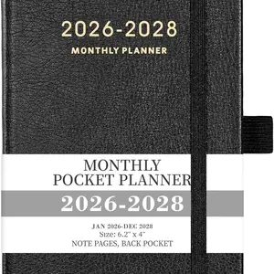2026-2028 Pocket Planner 3 Year Monthly Planner 2026-2028 Jan.2026 Dec.2028 6.2" x 4" 60 Note Pages Contacts Back Pocket