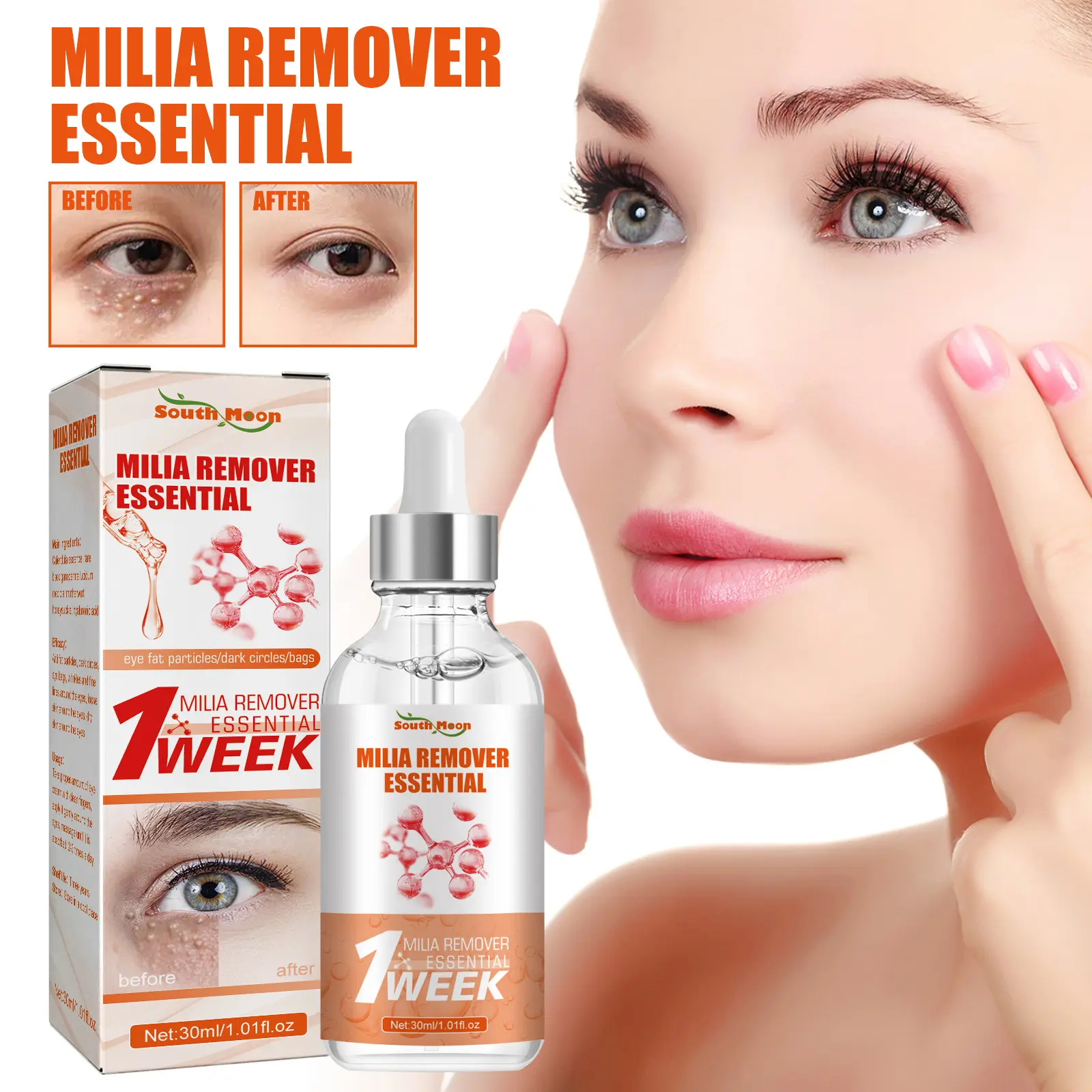 South Moon Milia Essence - Nourishing and Moisturizing Eye Area Skin - Eye Area Milia Moisturizing Care Essence