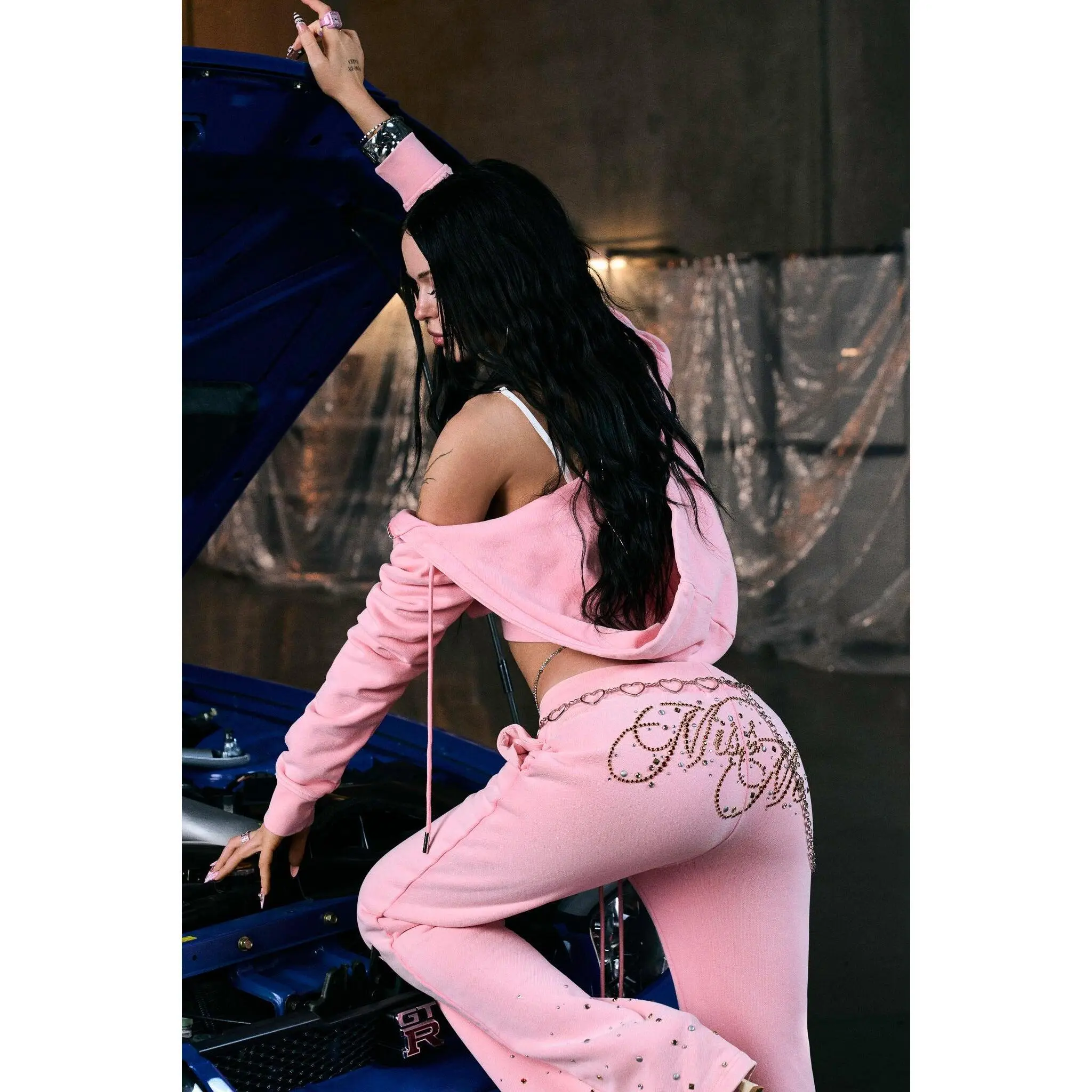 Strobe Rhinestone Sweatpants Strobe Rhinestone Sweatpants