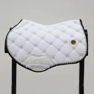 Royal Equestrian Saddle Pad Close Contact White Silver