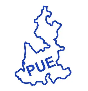 Mexican State Map Outline Puebla Vinyl Decal Sticker UV & Waterproof Bumper Window Laptop Automotive Water Bottle Gift accessories – BLUE 6"