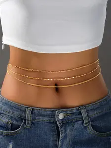Women's Simple Style Minimalist Waist Chain, Fashion Accessories for Party, Daily Clothing Decor, Trendy Modern All-match & Exquisite Jewelry for Beach, Trendy Exquisite Statement Belts, Adjustable Waist Belt, Fashion Body Jewelry