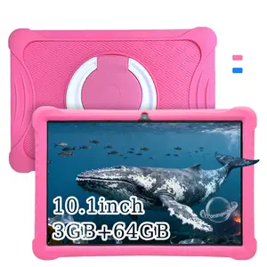 10.1 Inch Kids Tablet with Shockproof Case & Stand, HD Eye Care Screen, Parental Control Mode, Educational & Entertainment, Portable Anti-Drop, Interactive Toy, No Adapter, Great Birthday/Christmas Gift for Kids