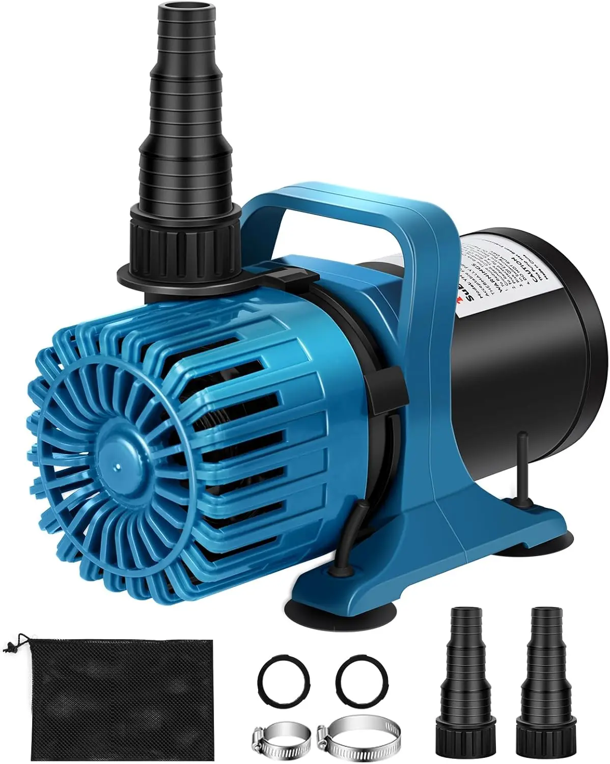 100W 1800 GPH Pond Pump for outdoor Ponds, Waterfalls, Water Garden & Patio, Large Fountain Pump with 20FT Power Cord, 180 Adjustable Outlet & Barrier Bag, Ultra-Quiet, UL Listed