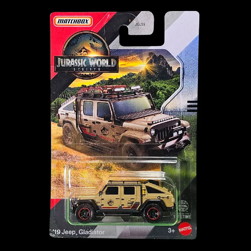 Matchbox Jurassic World Rebirth 19 Jeep Gladiator Diecast Metal Model Collectible Detailed Design Iconic Prehistoric Era Vehicle