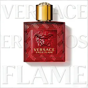 Versace Eros Flame Eau de Parfum for Men Warm Spicy Woody Fragrance with Citrus Cedarwood Amber Business Scented Perfume