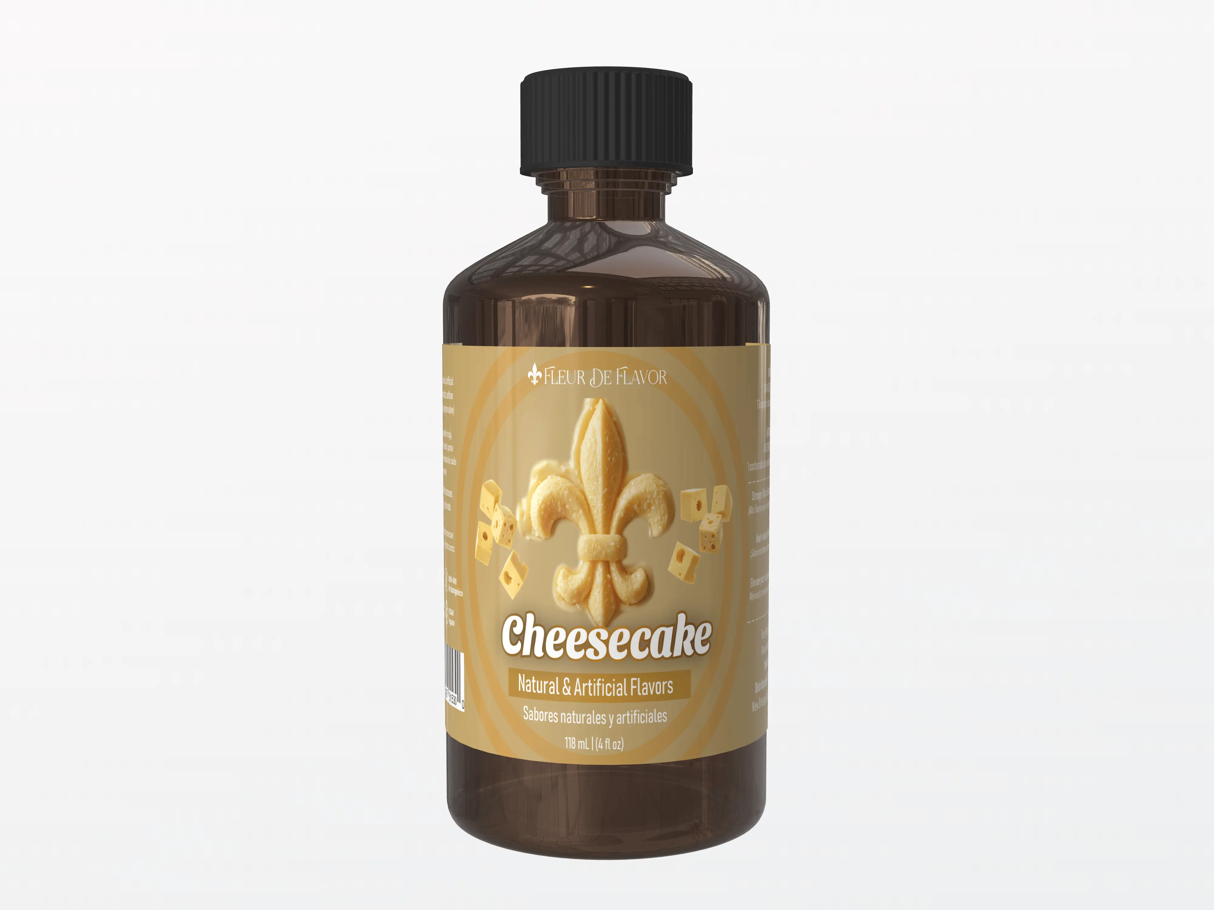 Fleur De Flavor Cheesecake Flavor Emulsion – Creamy New York Cheesecake-Inspired Flavoring for Baking, Beverages & More (4 oz)