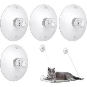 4 Pieces Clear PVC Replacement Suction Cups for Cat Window Perch Cat Hammock Window Bed Seat