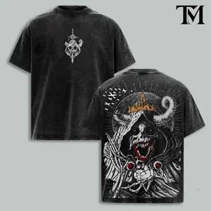 The Lich Adventure Time Vintage Washed Oversized T-Shirt, Double Printed Dark Fantasy Graphic Tee, Heavyweight Cotton Cartoon Streetwear, Retro Gothic Fan Merch, Unisex Gift For Adventure Time Fans