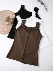 6 pieces high elasticity seamless women lace strap sleeveless body shaping tank top